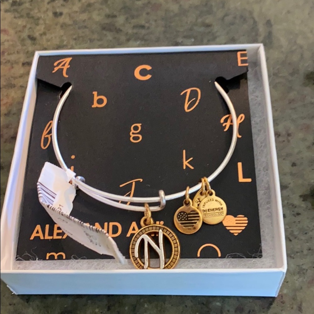 Alex and Ani Initial N Silver Tone and Gold Tone Metal NWTs - Picture 5 of 9